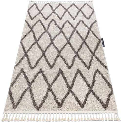 Tapis Tapis BERBER BENI crème Franges berbère marocain 80x150 cm - Rugsx - Modalova