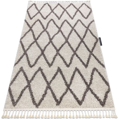 Tapis Tapis BERBER BENI crème Franges berbère marocain 160x220 cm - Rugsx - Modalova