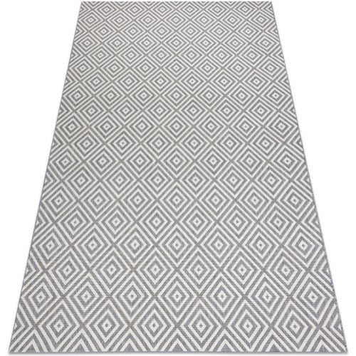 Tapis Tapis SIZAL FLAT 48607637 Carrés Losanges gris 200x290 cm - Rugsx - Modalova