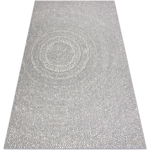 Tapis Tapis SIZAL FLAT 48832637 Cercles, points gris 120x170 cm - Rugsx - Modalova