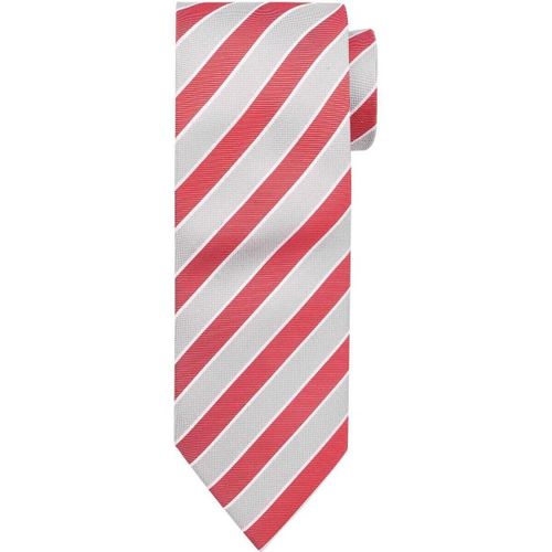 Cravates et accessoires Cravate Soie Rouge Rayures Grise - Suitable - Modalova