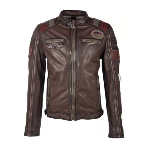 Blouson Veste en cuir Ref 55229 DBR OX marron - Gipsy - Modalova