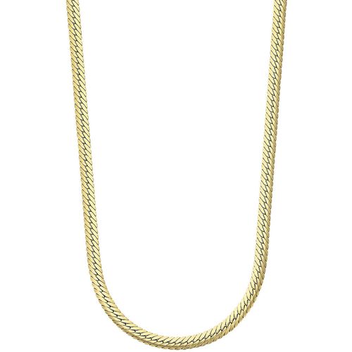 Collier Collier chaîne Silver maille anglaise dorée - Lotus - Modalova