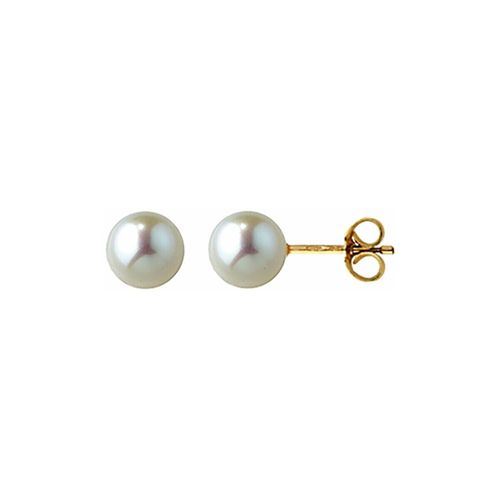 Boucles oreilles Boucles d'oreilles or perles de culture 5.5/6 mm - Brillaxis - Modalova