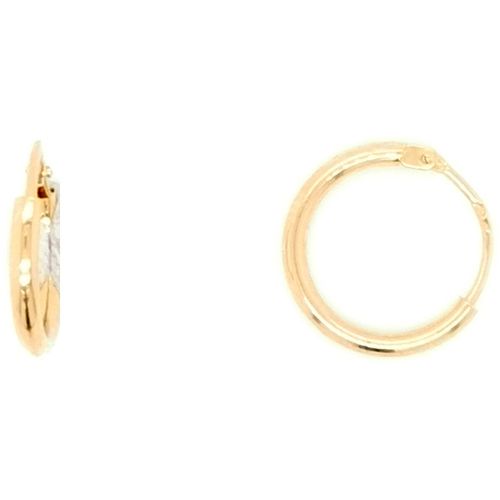 Boucles oreilles Créoles 12mm fil rond 1.5mm or 18 carats - Brillaxis - Modalova