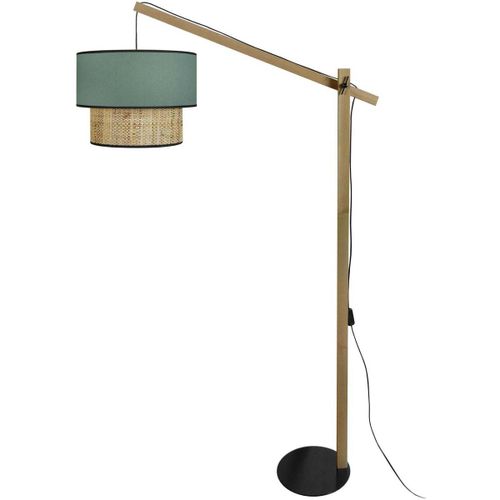 Lampadaires Lampadaire droit bois foncé et vert - Tosel - Modalova