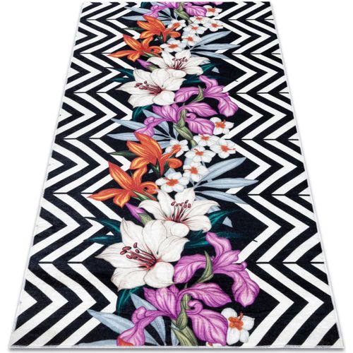 Tapis Tapis lavable ANDRE 2300 fleurs, zigzag antidérap 80x150 cm - Rugsx - Modalova