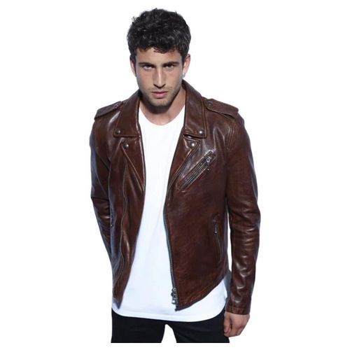 Blouson Blouson Golberg cuir ref 46926 darck cognac - Daytona - Modalova
