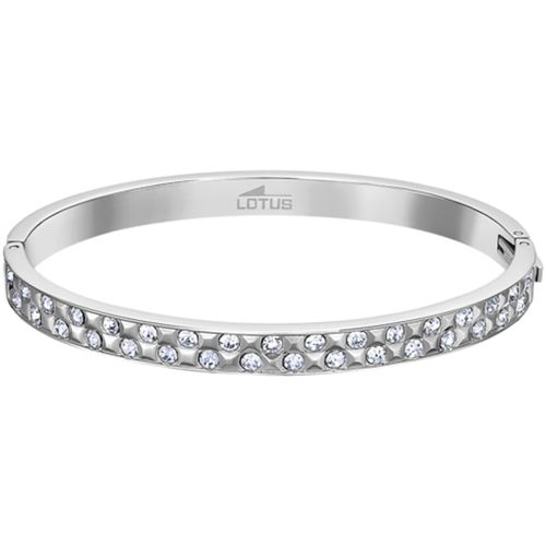 Bracelets Jonc Bliss acier et cristal - Lotus - Modalova