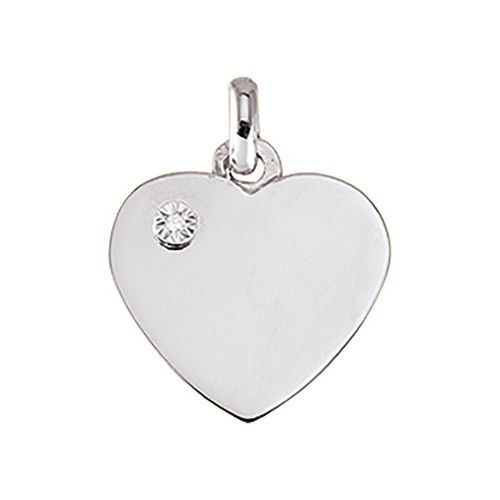 Pendentifs Pendentif coeur et diamant or 9 carats - Brillaxis - Modalova
