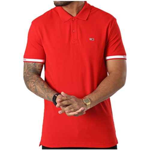 T-shirt Polo manches courtes Ref 58746 XNL Rouge - Tommy Jeans - Modalova
