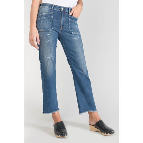 Jeans Jeans pricilia taille haute 7/8ème destroy bleu - Le Temps des Cerises - Modalova