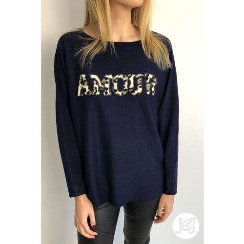 Pull Pull Amour Marine "Le Touquet" - Jeunes Et Jolies - Modalova