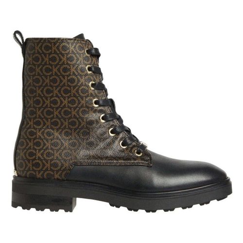 Bottines Cleat Biker Women's Black Combat Boots - Calvin Klein Jeans - Modalova