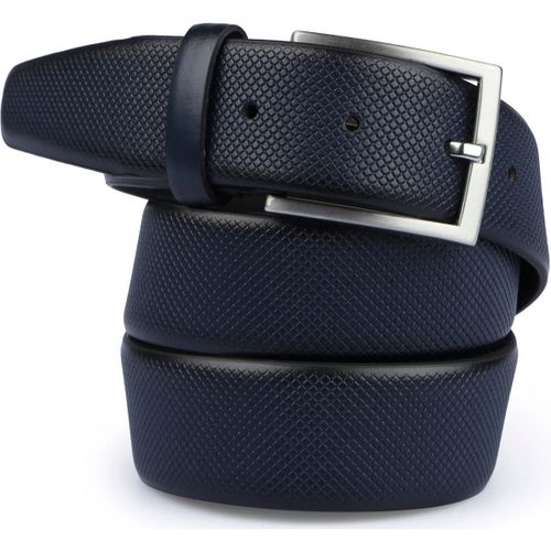 Ceinture Ceinture Structure En Cuir Bleu Marine - Suitable - Modalova