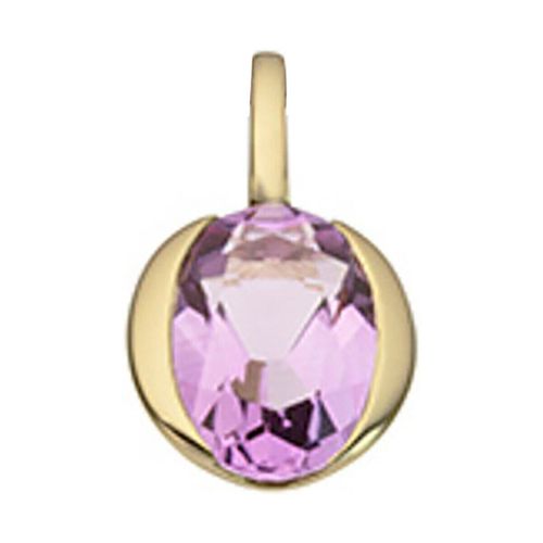 Pendentifs Pendentif améthyste ovale or jaune - Brillaxis - Modalova