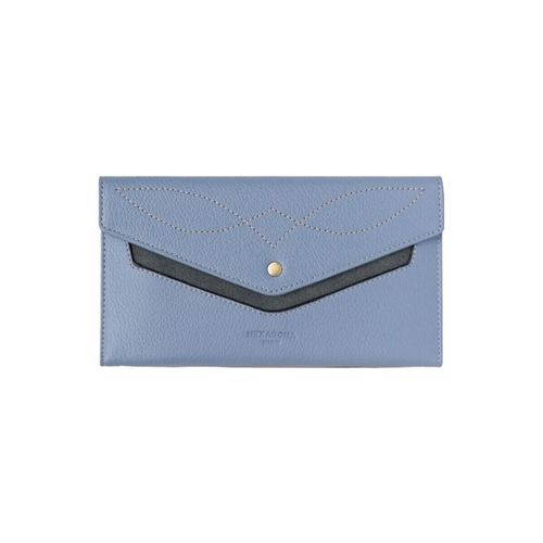 Portefeuille Portefeuille cuir ref 52379 Bleu Clair 19*10.5*2 - Hexagona - Modalova