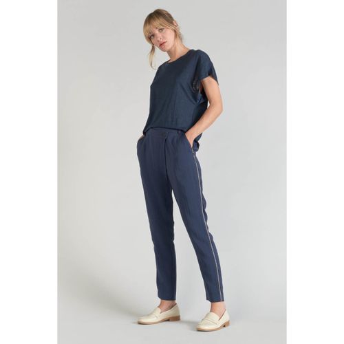 Pantalon Pantalon reydel bleu marine à fermeture asymétrique - Le Temps des Cerises - Modalova