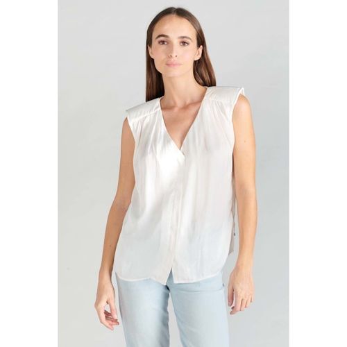 Debardeur Top missou en jacquard crème - Le Temps des Cerises - Modalova