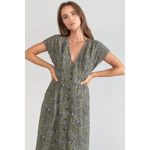 Robe Robe longue croft kaki à motif fleuri - Le Temps des Cerises - Modalova