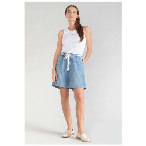 Short Bermuda hellia en jeans bleu clair - Le Temps des Cerises - Modalova
