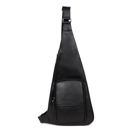 Pochette Sac monobretelle en cuir Ref 59587 Noir 2 - Hexagona - Modalova