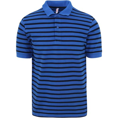 T-shirt Polo Rayures Bleu Royal - Sun68 - Modalova