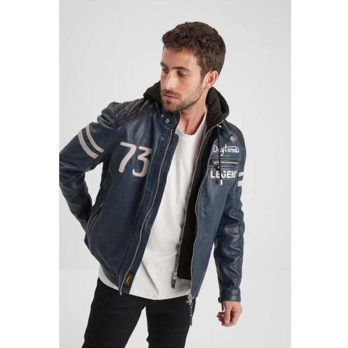 Veste GLADSTONE+HOOD LAMB VITA SHORT BLUE - Daytona - Modalova