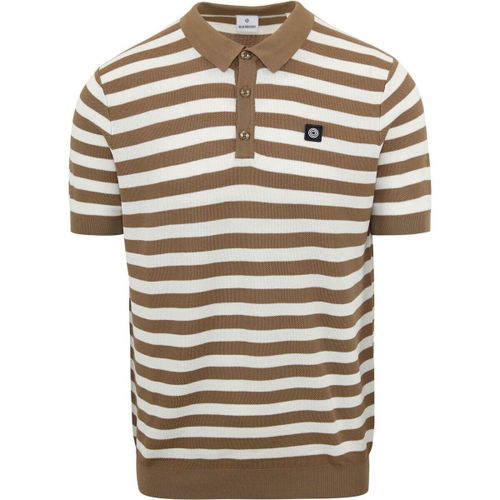 T-shirt Polo M10 Rayures Marron - Blue Industry - Modalova