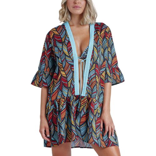 Paréos Caftan de plage Ethnic Feathers - Admas - Modalova