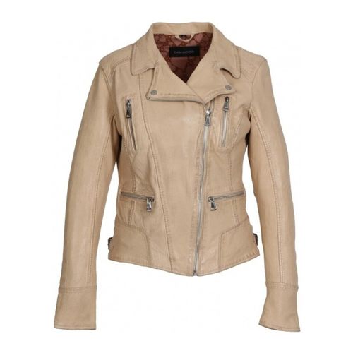 Blouson Blouson Camera en cuir Ref 47478 Beige Fonce - Oakwood - Modalova