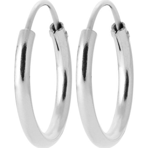 Boucles oreilles Créoles argent rhodié 16 mm - Brillaxis - Modalova