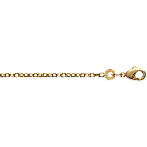 Collier Chaîne maille forçat en plaqué or 42cm - Brillaxis - Modalova