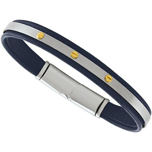 Bracelets Bracelet cuir acier et vis or - Jourdan - Modalova