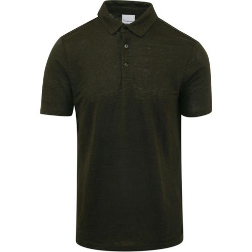 T-shirt Polo De Lin Vert Foncé - Knowledge Cotton Apparel - Modalova