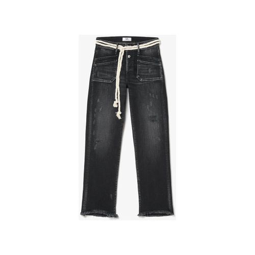 Jeans Jeans pricilia taille haute 7/8ème destroy noir - Le Temps des Cerises - Modalova