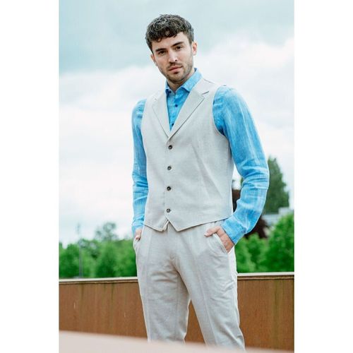 Veste Gilet Sable A Carreaux - Suitable - Modalova