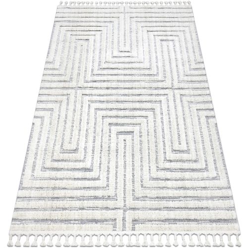 Tapis Tapis SEVILLA Z788A labyrinthe, grec blanc / 80x150 cm - Rugsx - Modalova