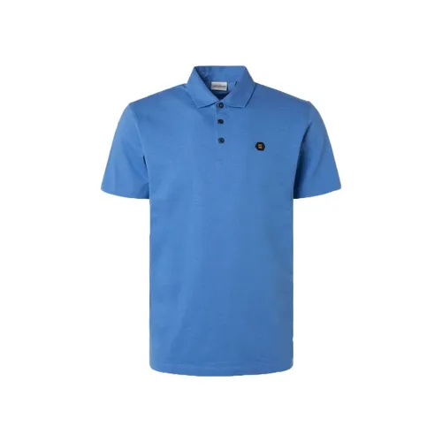 T-shirt No-Excess Slub Polo Bleu - No Excess - Modalova