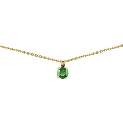 Collier Collier solitaire émeraude or jaune 18 carats - Brillaxis - Modalova