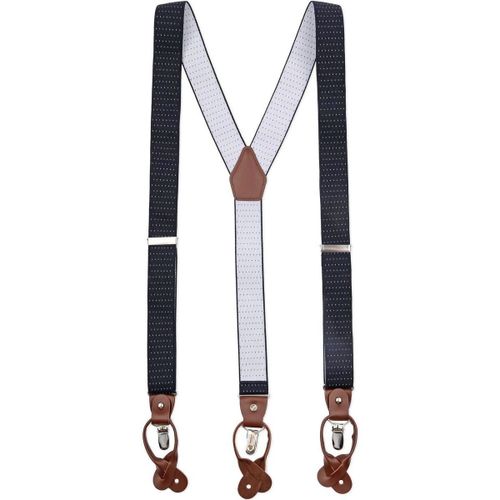 Costumes et cravates Luxe Bretelles Marine Pois - Suitable - Modalova
