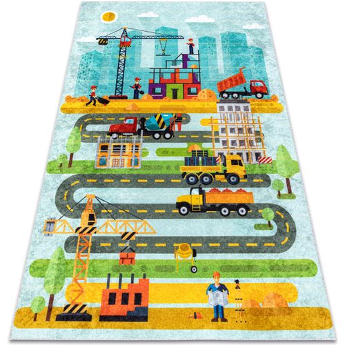 Tapis Tapis lavable JUNIOR 52105.801 Chantier de constru 160x220 cm - Rugsx - Modalova