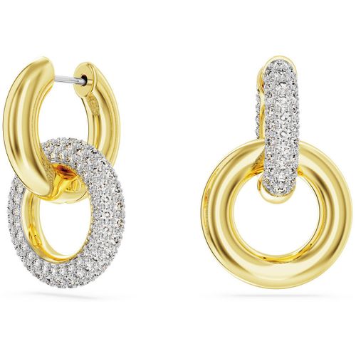 Boucles oreilles Boucles d'oreilles Dextera dorées design asymétrique - Swarovski - Modalova