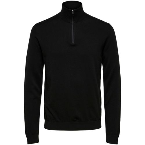 Pull Berg Half Zip Cardigan Zwart - Selected - Modalova