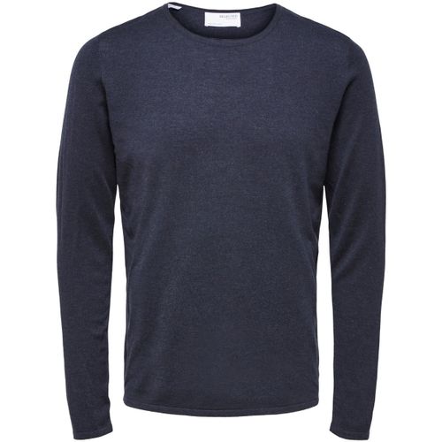 Pull Rocks Knit Crew Neck Dark Sapphire - Selected - Modalova