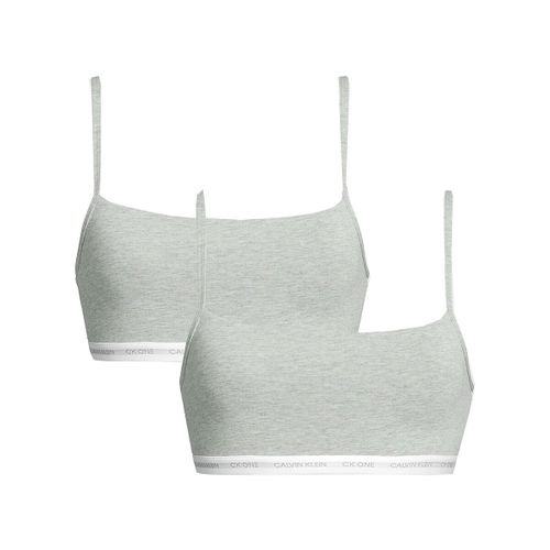 Triangles / Sans armatures Lot de 2 brassières ref_51055 Gris - Calvin Klein Jeans - Modalova