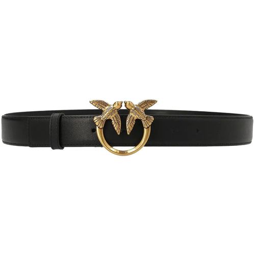 Chaussettes Ceinture en cuir noir et logo doré - Pinko - Modalova