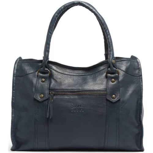 Sac à main Sac Shopping A4 Cow cuir COW 16C-00BCOW31 - Basilic Pepper - Modalova