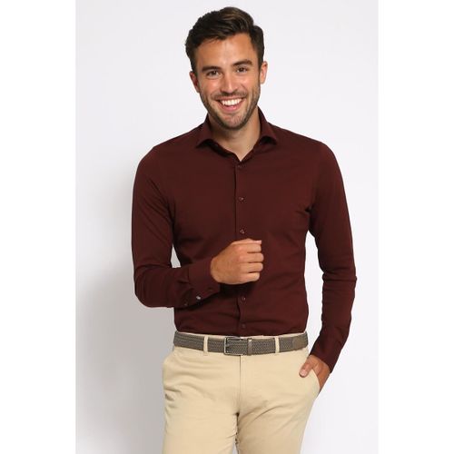 Chemise Chemise adaptée Pique Bordeaux - Suitable - Modalova
