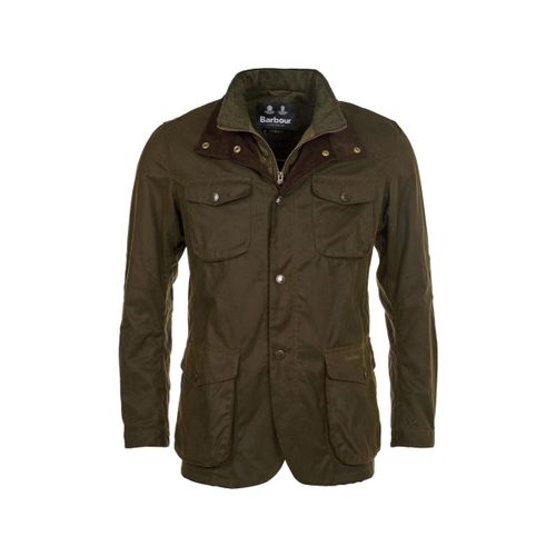 Manteau Ogston Waxed Cotton Jacket - Olive - Barbour - Modalova